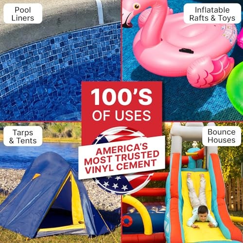 Berkland [8 oz] Vinyl Cement Glue - Super Glue for Inflatables - Waterproof, Fast-Setting, Flexible Bond for Pool Liners, Vinyl Fabrics, Tent, and Tarps - Image 3