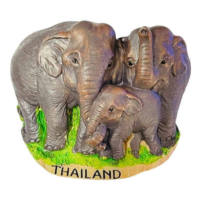 THAILAND 3D FRIDGE MAGNETS DECORATIVE TRAVEL SOUVENIR RESIN BROWN