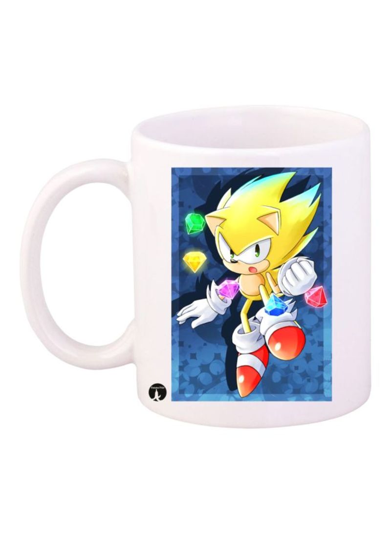 RKN Sonic Video Game Printed Mug Blue/Red/Yellow Standard Size