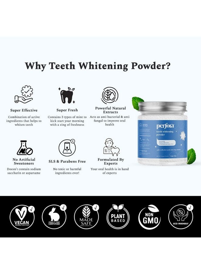Perfora Perfora Teeth Whitening Powder & Lavender Rose Toothpaste Combo | Active Freshness Cavity Prevention & Teeth Whitening | Enamel Safe & Effective | Whitener For Complete Oral Care & Superior Cleaning - Image 4