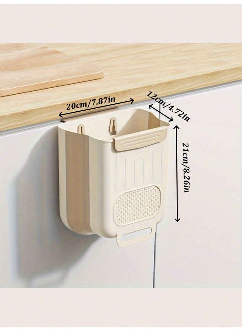 Valiant Glow Hanging Kitchen Bin,Wall Mounted Trash Bin,Can Kitchen Punch-Free Trash Bin Cabinet Door Foldable Bathroom Toilet Storage Bucket for The Home - Image 2