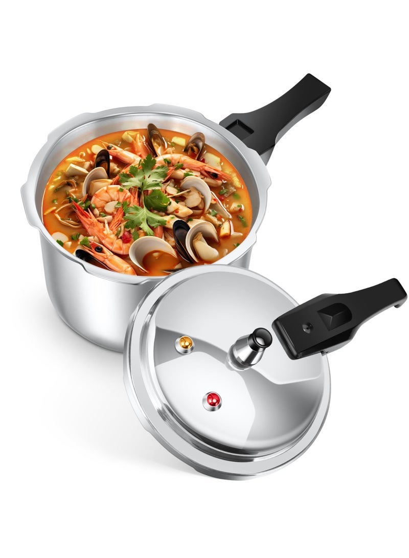 Small Pressure Cooker, 3.17 Quart Aluminum Alloy Pressure Cooker 18cm/7inch Bottom 3L Mini Pressure Cooker for Gas Stove Induction Cooker - Image 1