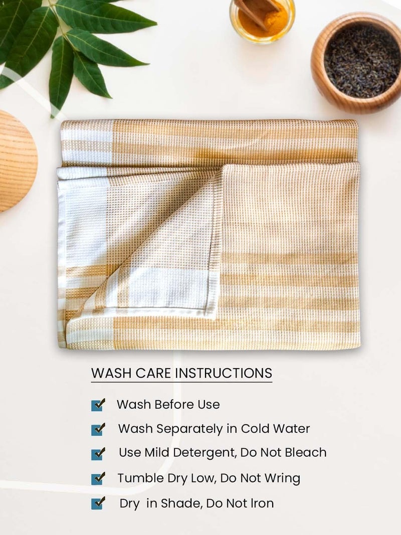 ATHOM LIVING Premium Bath Towel 75 x 150 cm Pack of 4 Waffle Towel,Ultra Absorbent, Quick Dry, and Durable - Ideal for Spa, Gym, and Everyday Use, Multi-ple Colors - Image 3