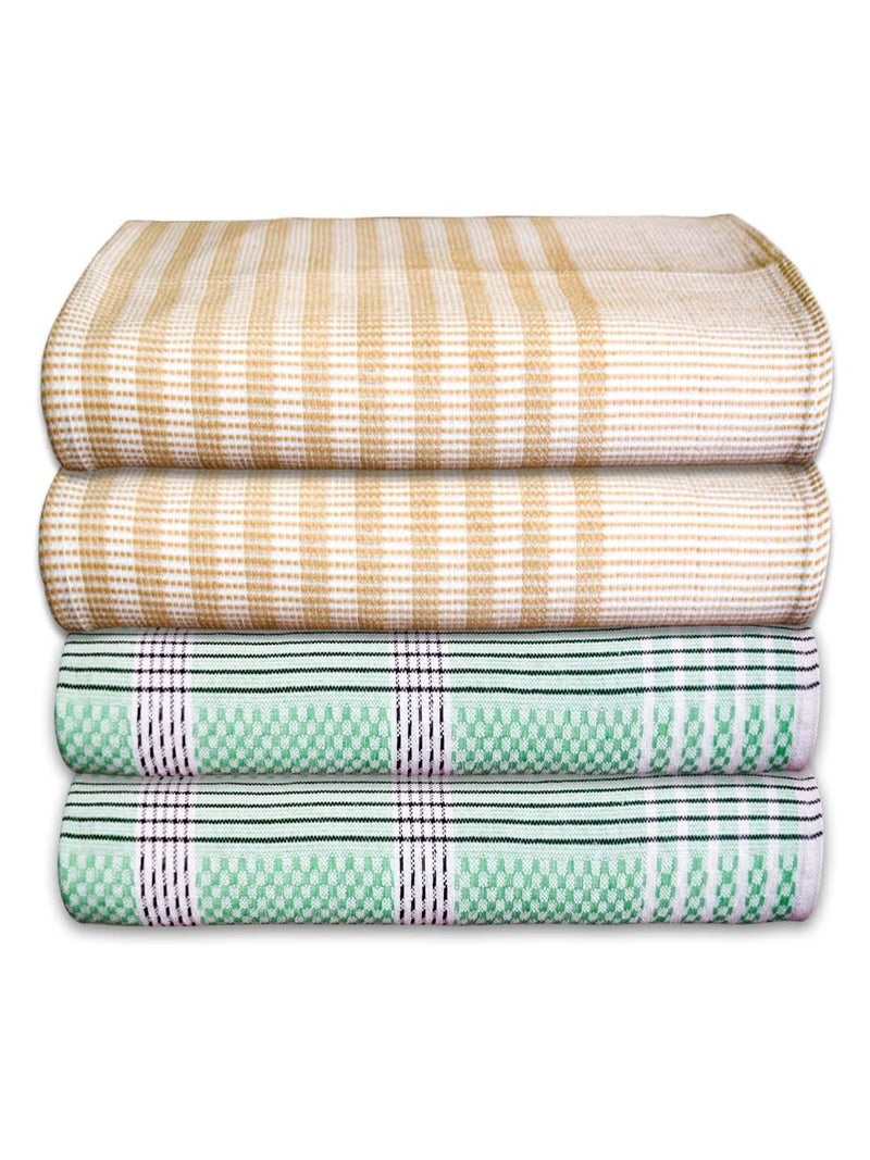 ATHOM LIVING Premium Bath Towel 75 x 150 cm Pack of 4 Waffle Towel,Ultra Absorbent, Quick Dry, and Durable - Ideal for Spa, Gym, and Everyday Use, Multi-ple Colors - Image 2