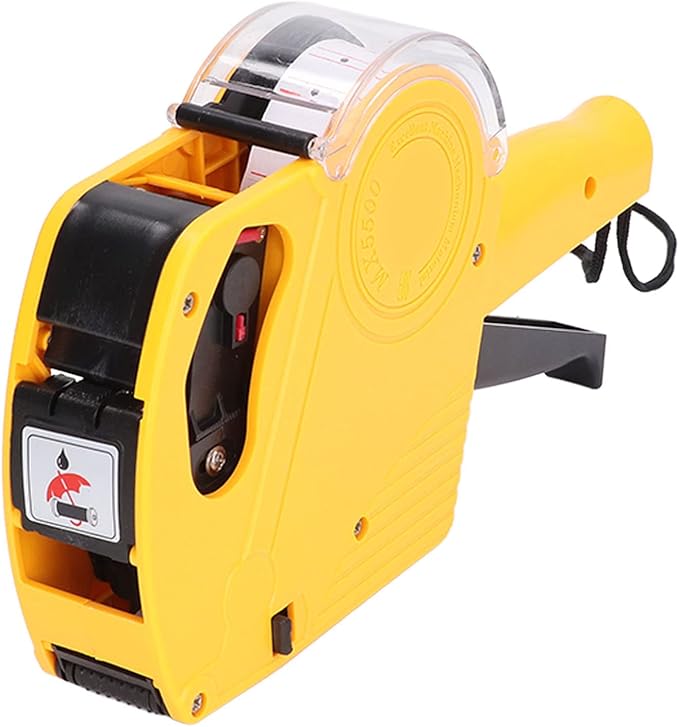 Yellow Manual Labeling Machine 8 Digits Price Tag Label Maker Portable Price Marking Tool - Image 1