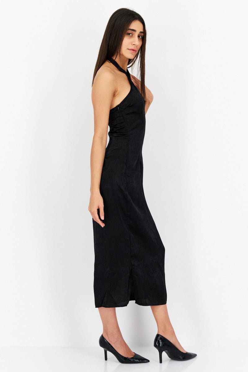 PUBLIC DESIRE Women Plain Casual Midi Dress, Black - Image 2