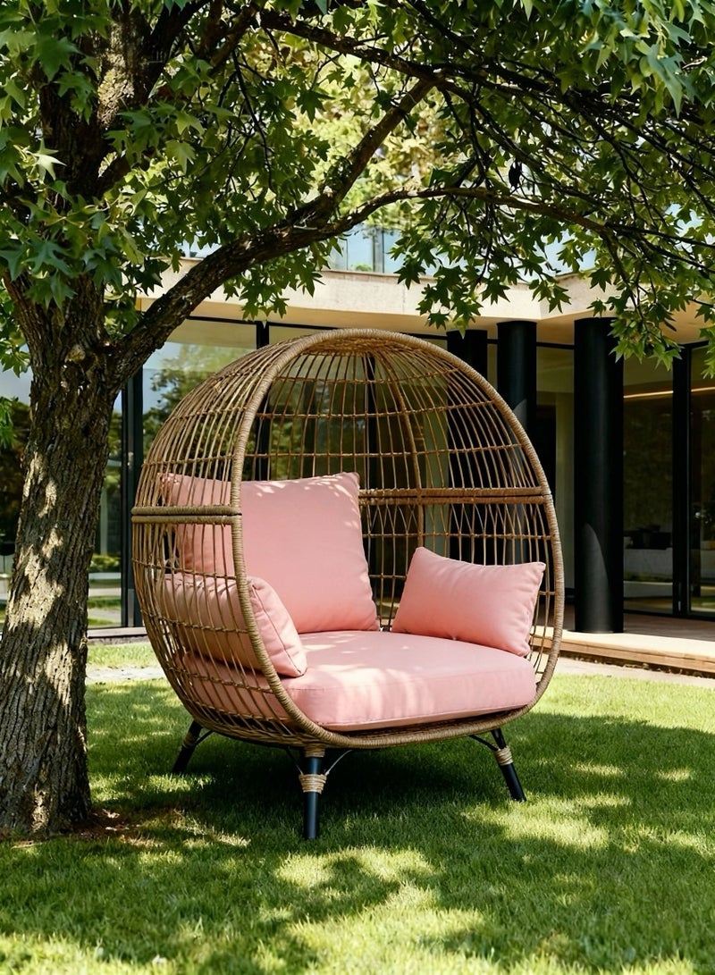 Broyhome Outdoor Relaxing Balcony Set Porch Bistro Swing Chair Rattan Lounge Chair Indoor Outdoor Patio Seating for Modern Design Garden Furniture for Outdoor Bench Seating Terrace Lawn Patio Balcony - Image 1