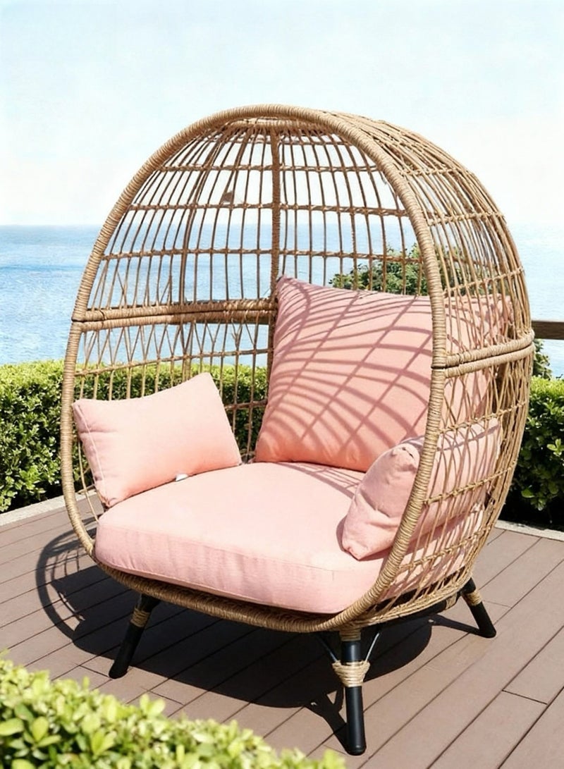 Broyhome Outdoor Relaxing Balcony Set Porch Bistro Swing Chair Rattan Lounge Chair Indoor Outdoor Patio Seating for Modern Design Garden Furniture for Outdoor Bench Seating Terrace Lawn Patio Balcony - Image 2