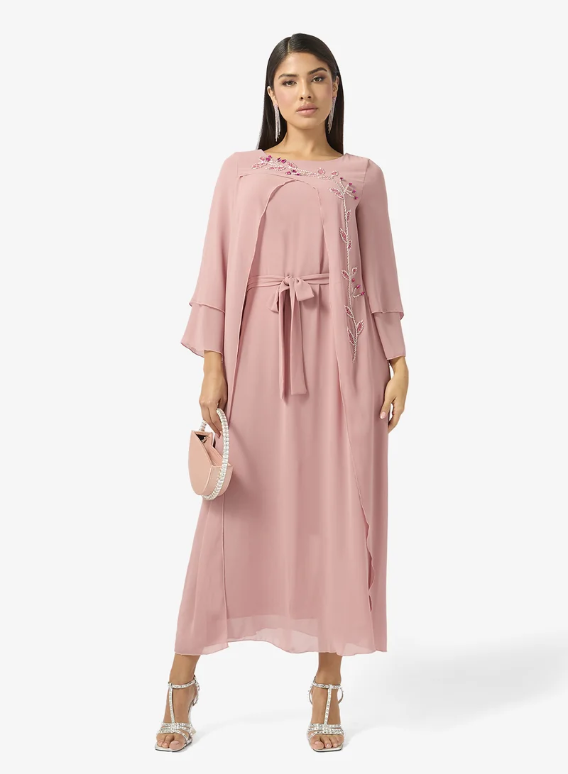 Khizana  Embellished Cape Sleeve Dress for Women | Best Price UAE