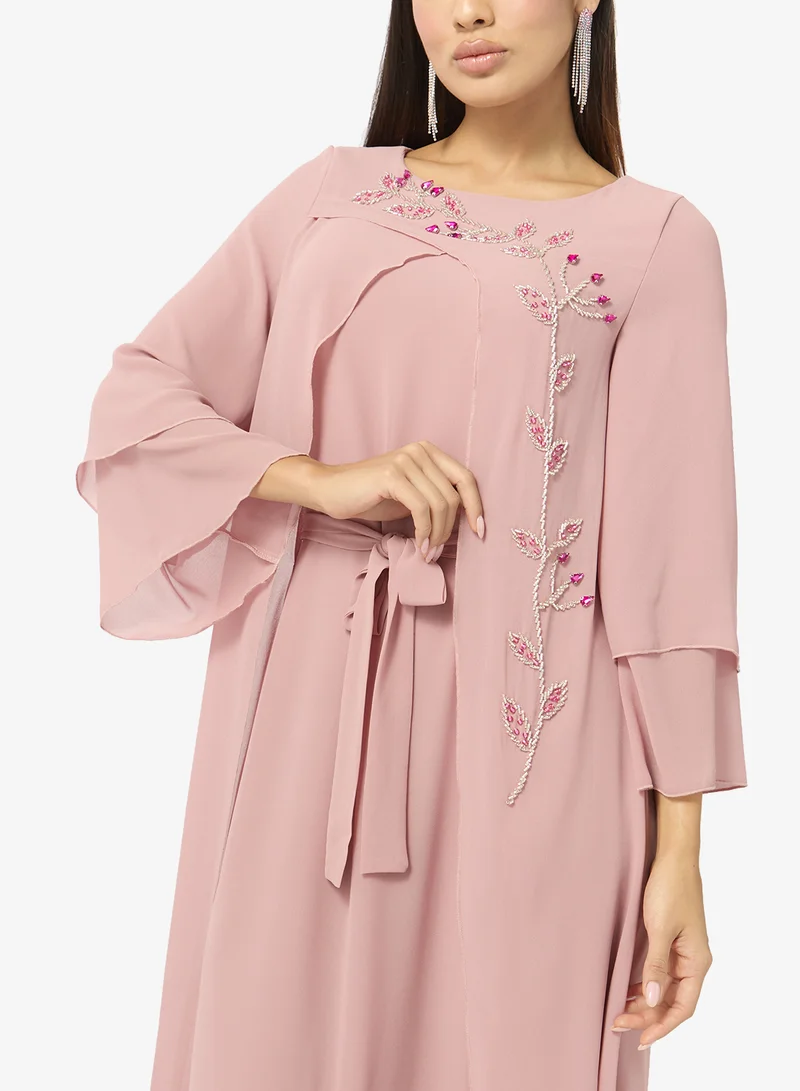 Khizana  Embellished Cape Sleeve Dress for Women | Best Price UAE