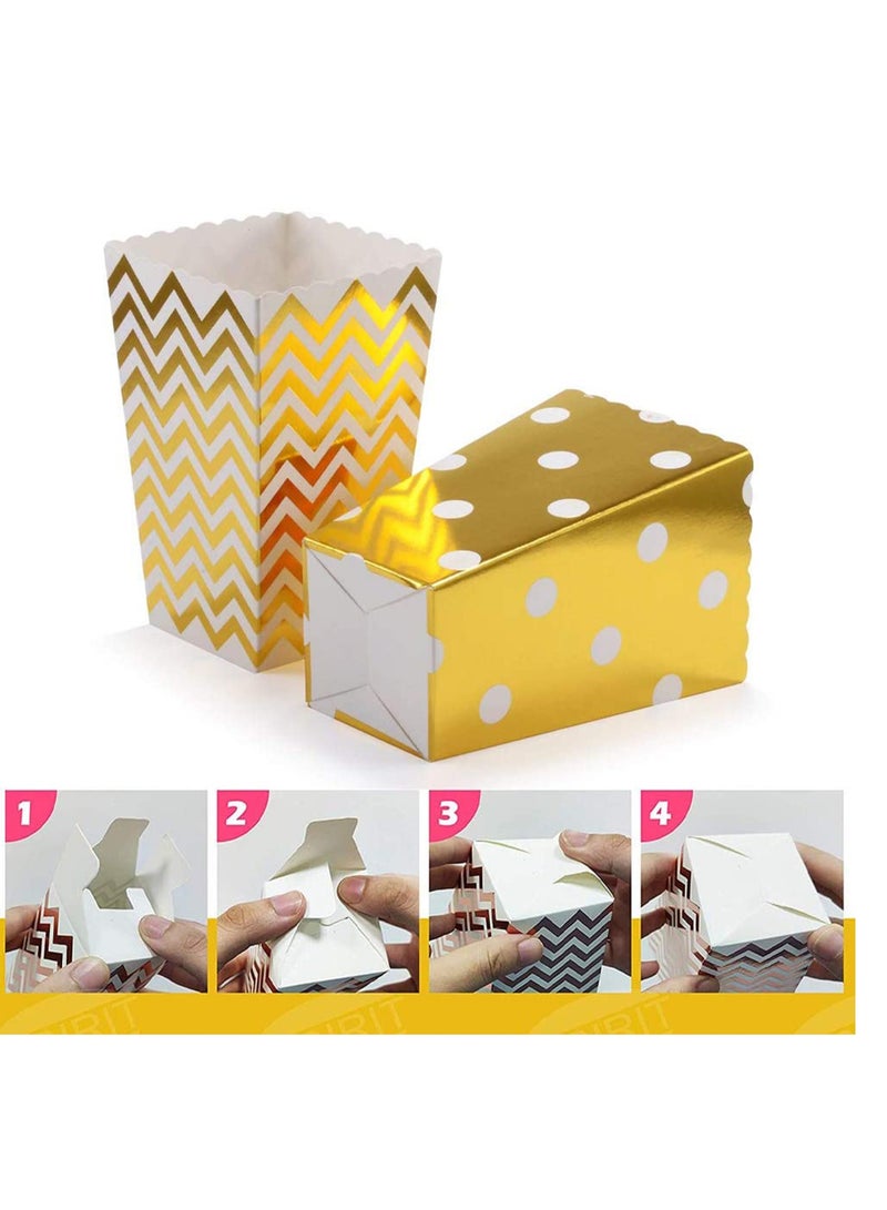 SYOSI Pack Of 54 Paper Popcorn Cardboard Candy Container for Birthday Theatre Themed Cinema Movie Nights Carnivals Party Food Boxes Bulk, Popcorn Bags Paper Candy Container - Image 5