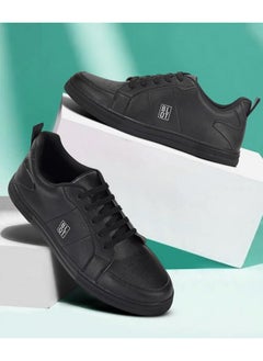 Paragon PARAGON K1027G Leather Look Casual Sneakers for Men with Ultra Soft Ankle Support, Cushioned Insoles, Lace up for Good Fitting | Comfortable, Lightweight & Durable | Ideal for Outdoor Use Black  - Image 2