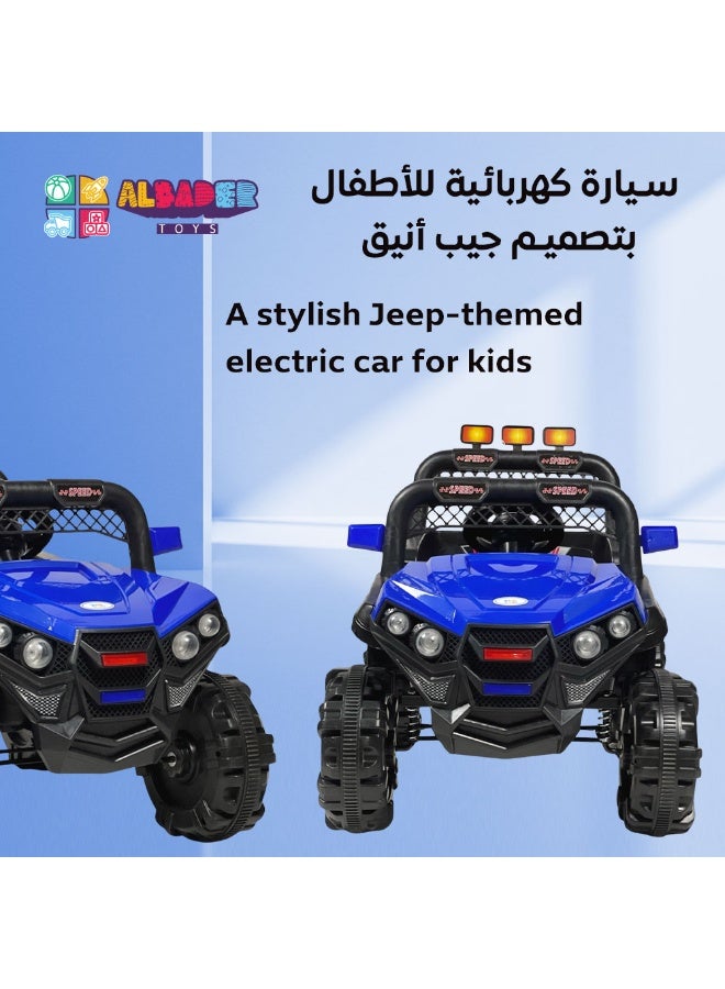ALBADER Electric Car Mini Jeep With 12V Battery, 2 Motors, Car With Remote Control, Kids Car With Led Lights, Ride On Car With Music Efficts, 3 Speeds, Mini Car Suitable For Kids 2-6 Years - Image 2