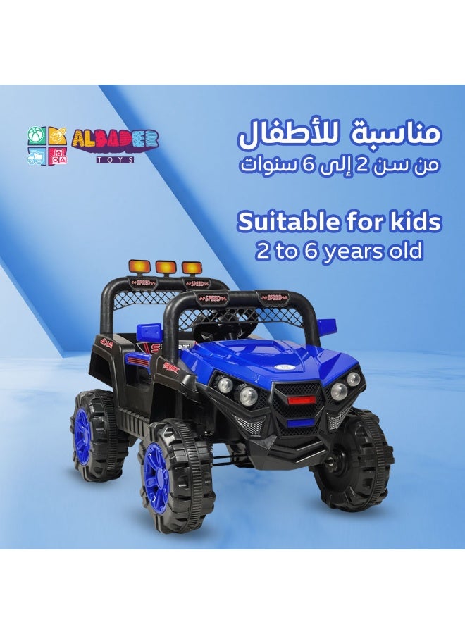 ALBADER Electric Car Mini Jeep With 12V Battery, 2 Motors, Car With Remote Control, Kids Car With Led Lights, Ride On Car With Music Efficts, 3 Speeds, Mini Car Suitable For Kids 2-6 Years - Image 3