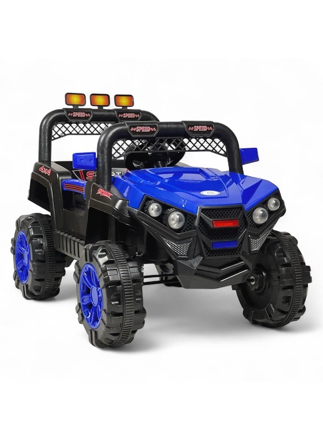 ALBADER Electric Car Mini Jeep With 12V Battery, 2 Motors, Car With Remote Control, Kids Car With Led Lights, Ride On Car With Music Efficts, 3 Speeds, Mini Car Suitable For Kids 2-6 Years - Image 1