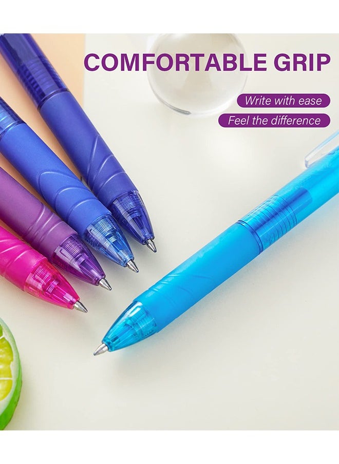 Generic - Retractable Erasable Gel Pens Clicker, Fine Point 0.5mm, Assorted Color Inks for Drawing Writing, 8-Pack - Image 1