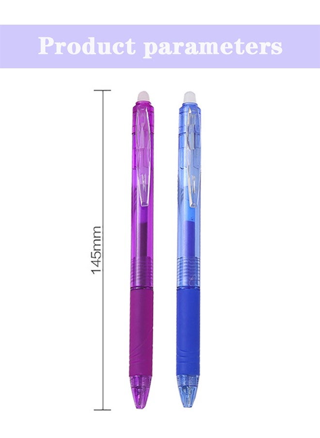 Generic - Retractable Erasable Gel Pens Clicker, Fine Point 0.5mm, Assorted Color Inks for Drawing Writing, 8-Pack - Image 1