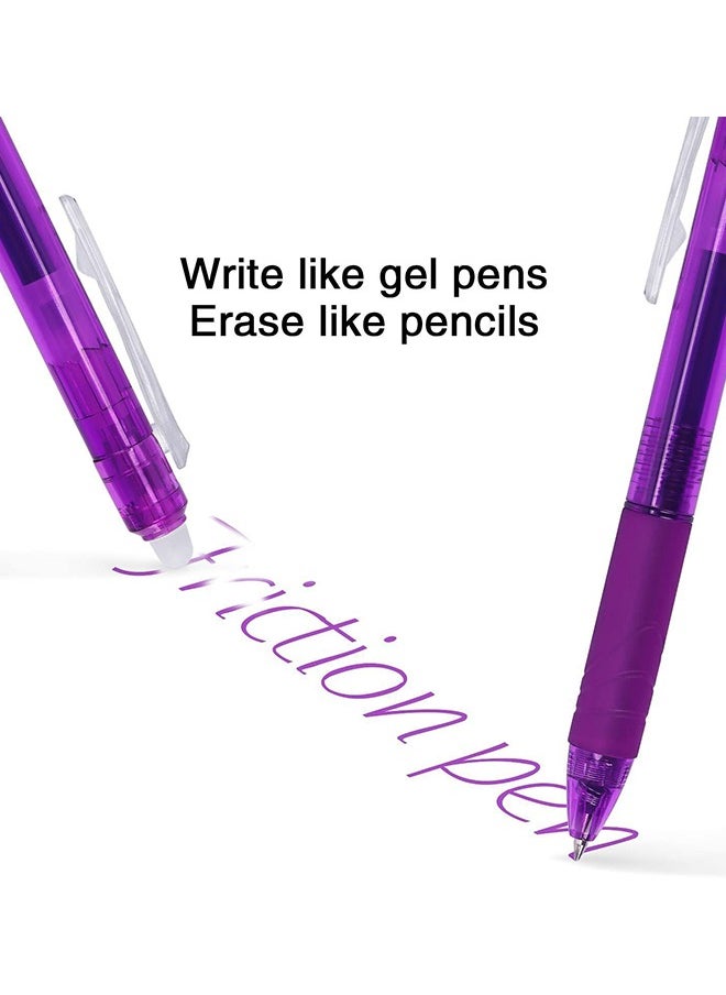 Generic - Retractable Erasable Gel Pens Clicker, Fine Point 0.5mm, Assorted Color Inks for Drawing Writing, 8-Pack - Image 1