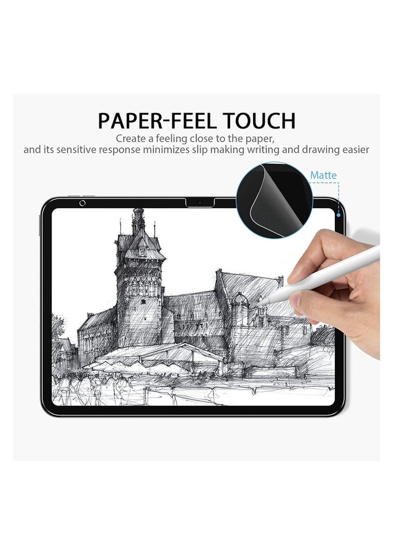 عبوة من قطعتين من واقيات الشاشة Paperfeel متوافقة مع iPad الجيل العاشر مقاس 10.9 بوصة (2022)، فيلم PET غير لامع للرسم، مضاد للتوهج، Face ID، متوافق مع قلم Apple - Image 4