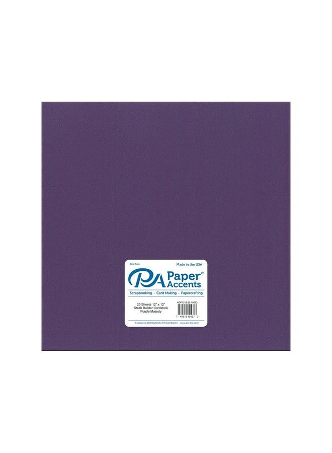 آكسنت ديزاين بيبار آكسينتس Pa Paper Accents Stash Builder Cardstock 12 بوصة × 12 بوصة أرجواني ماجيستي 65 رطل ورق بطاقات ملون لصنع البطاقات وطباعة القصاصات واللف والحرف اليدوية 25 صندوق - Image 1