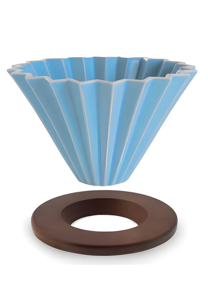 منقط قهوة سيراميك ، قهوة مقطرة ، أدوات قمع V60 ، كوب فلتر قهوة مخروطي على طراز الأوريغامي (1 إلى 2 كوب) - Image 1