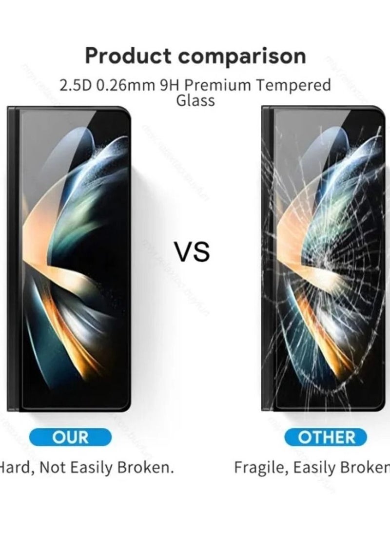 Tempered Glass Screen Protector for Samsung Galaxy Z Fold 4 Front Glass Full Coverage Screen Guard 9H Hardness Anti Fingerprint Scratch Resistance for Samsung Galaxy Z Fold 4