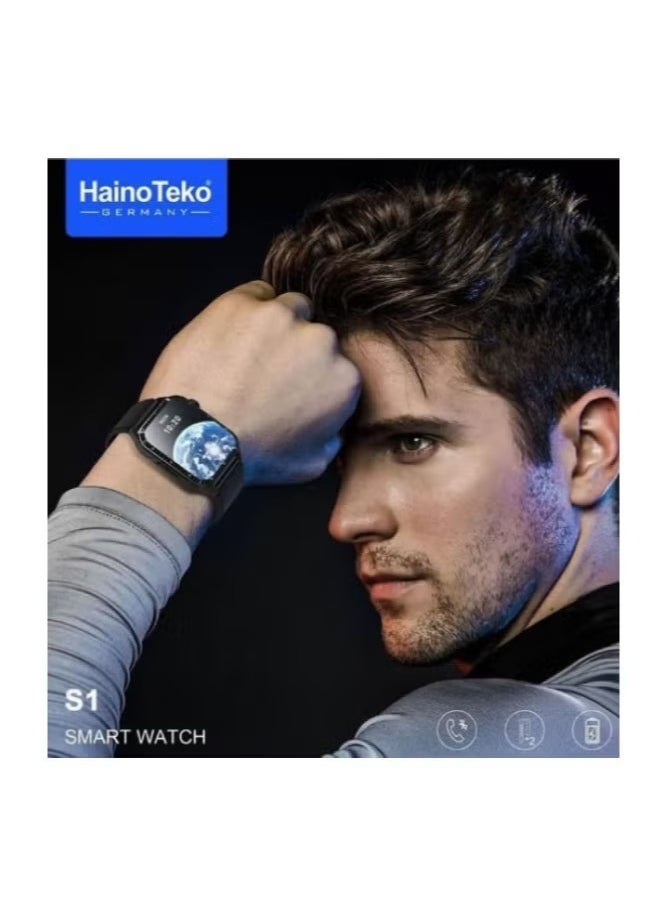 Haino Teko Smart Watch S8 Max | 2 Straps, Wireless Charger, Fitness Tracker, Heart Rate Monitor, Sleep Tracking, Bluetooth Call, IP68 Waterproof, Stylish Design for Men & Women - Image 2