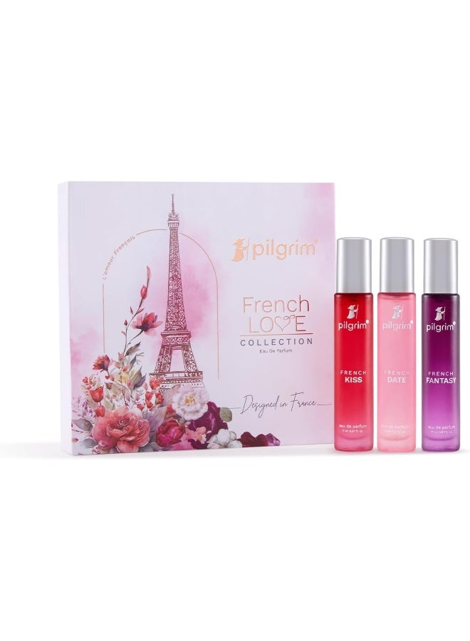 بيلجريم مجموعة هدايا عطرية فاخرة من مجموعة ذا فرينش لوف للنساء، 3 × 17 مل - Image 1