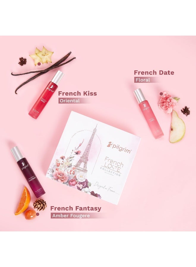بيلجريم مجموعة هدايا عطرية فاخرة من مجموعة ذا فرينش لوف للنساء، 3 × 17 مل - Image 3