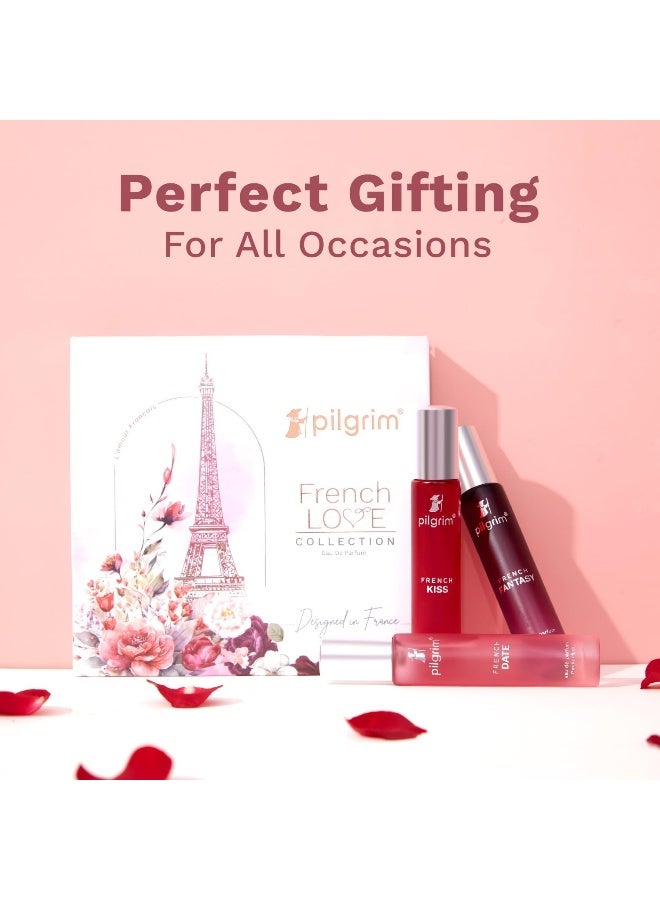 بيلجريم مجموعة هدايا عطرية فاخرة من مجموعة ذا فرينش لوف للنساء، 3 × 17 مل - Image 4