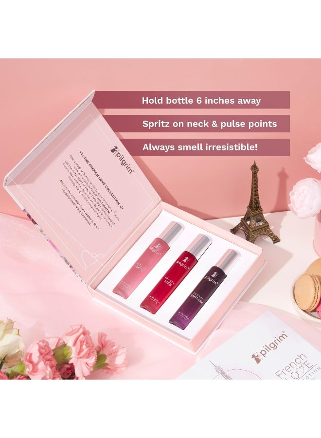 بيلجريم مجموعة هدايا عطرية فاخرة من مجموعة ذا فرينش لوف للنساء، 3 × 17 مل - Image 5