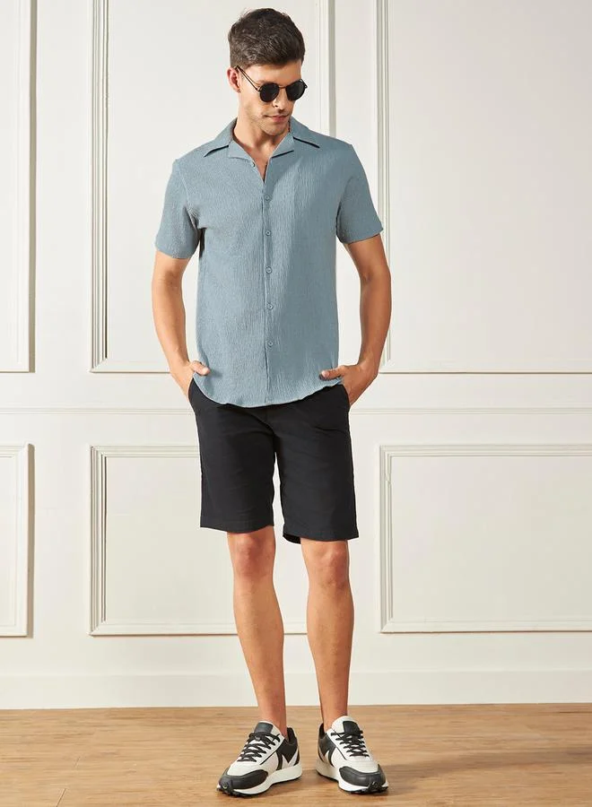 Dennis Lingo Regular Fit Textured Casual Shirt by Styli