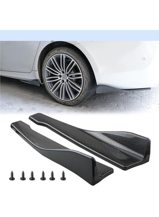 Universal Side Skirt Extension Protector Rear Bumper Spoiler Diffuser Split For BMW E90 E46 F20 F30 E39 G20 Bright Black - Image 3