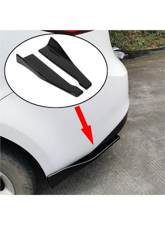 Universal Side Skirt Extension Protector Rear Bumper Spoiler Diffuser Split For BMW E90 E46 F20 F30 E39 G20 Bright Black - Image 4