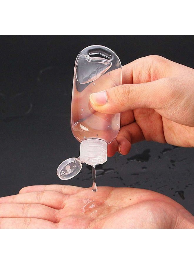 Besitek 50 PCS Travel Plastic Clear Keychain Bottles, Hand sanitizer Bottle containers, Leakproof Refillable Empty Bottles Portable Squeeze Containers with Flip Cap(50ml/1.7oz) - Image 5