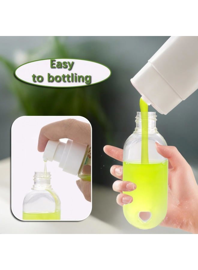 Besitek 50 PCS Travel Plastic Clear Keychain Bottles, Hand sanitizer Bottle containers, Leakproof Refillable Empty Bottles Portable Squeeze Containers with Flip Cap(50ml/1.7oz) - Image 4