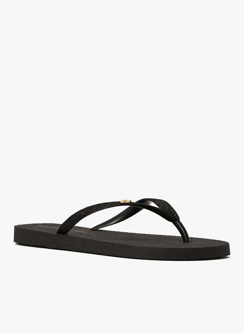 Carmen Steffens Black Shiny Flip-Flop