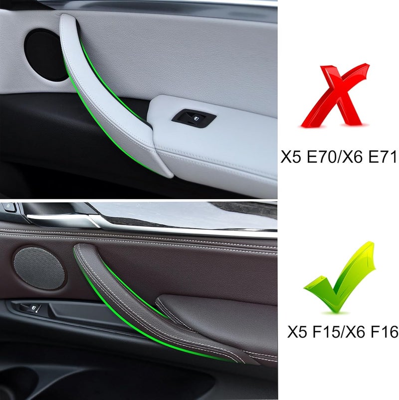 Jaronx for BMW X5 X6 Door Pull Handle, Left Rear Inner Door Trim Grab Cover Armrest Bracket (Fits:BMW X5 2014-2018 and X6 2015-2018) - Image 2