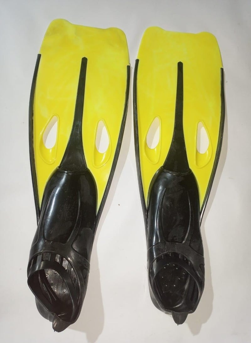 SOFAB SOFAB SAUDI (YM) (SF-SWANN-DIVEFINS-YELLOW-C13A) Greater Protection Under Water Diving Fins, Designed for Spearfishing, Special Resistant Thermoplastic Elastomer Rubber, Size: 44-45
