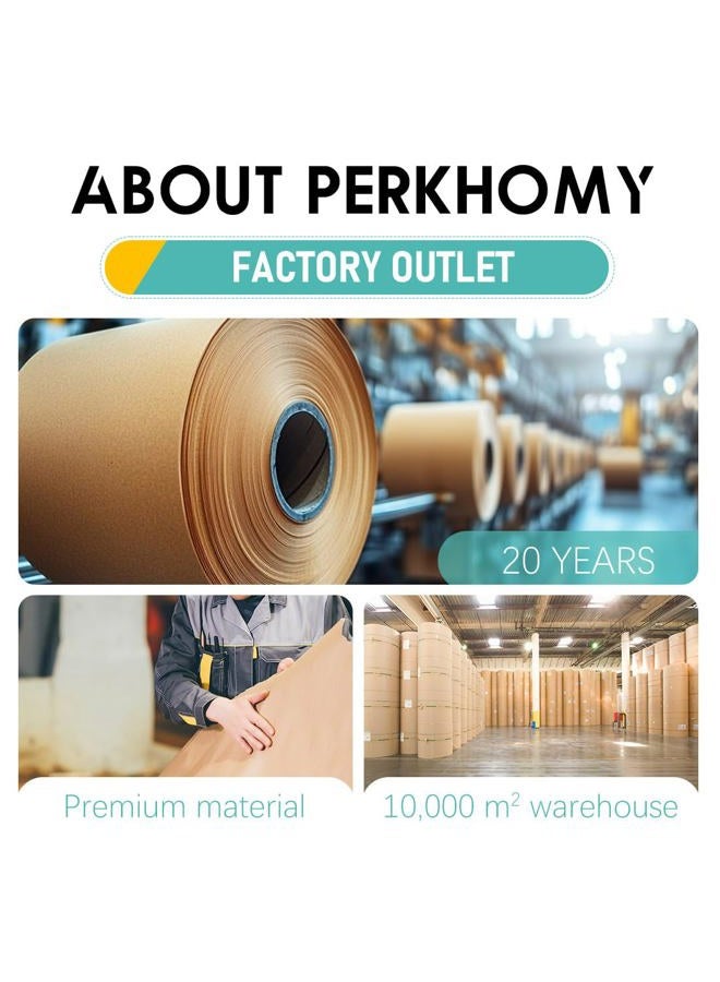 PH PERKHOMY PerkHomy 36" x 2,400" (200') Brown Kraft Paper Roll for Craft Bulletin Board Paper Art Table Covering Crafting Gift Wrapping Bouquet Packing Parcel 70GSM 50LB (Brown, 36" x 200') - Image 5