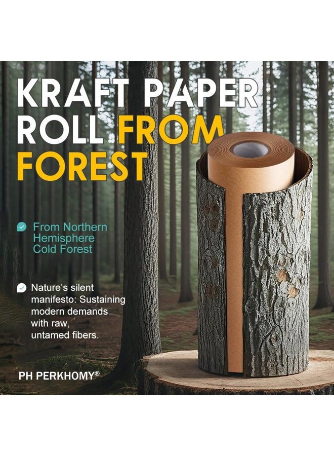 PH PERKHOMY PerkHomy 36" x 2,400" (200') Brown Kraft Paper Roll for Craft Bulletin Board Paper Art Table Covering Crafting Gift Wrapping Bouquet Packing Parcel 70GSM 50LB (Brown, 36" x 200') - Image 3