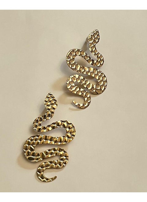 Gold Snake earrings