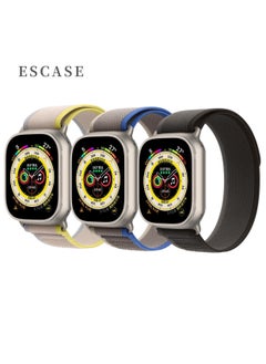 ESCASE 3Pack for Apple Watch Trail Band 49mm 46mm 45mm 44mm 42mm Nylon Woven Sport Strap for iWatch Series Ultra/Ultra2/Series10/9/8/7/SE/6/5/4/3/2/1 Multicolor  - Image 1