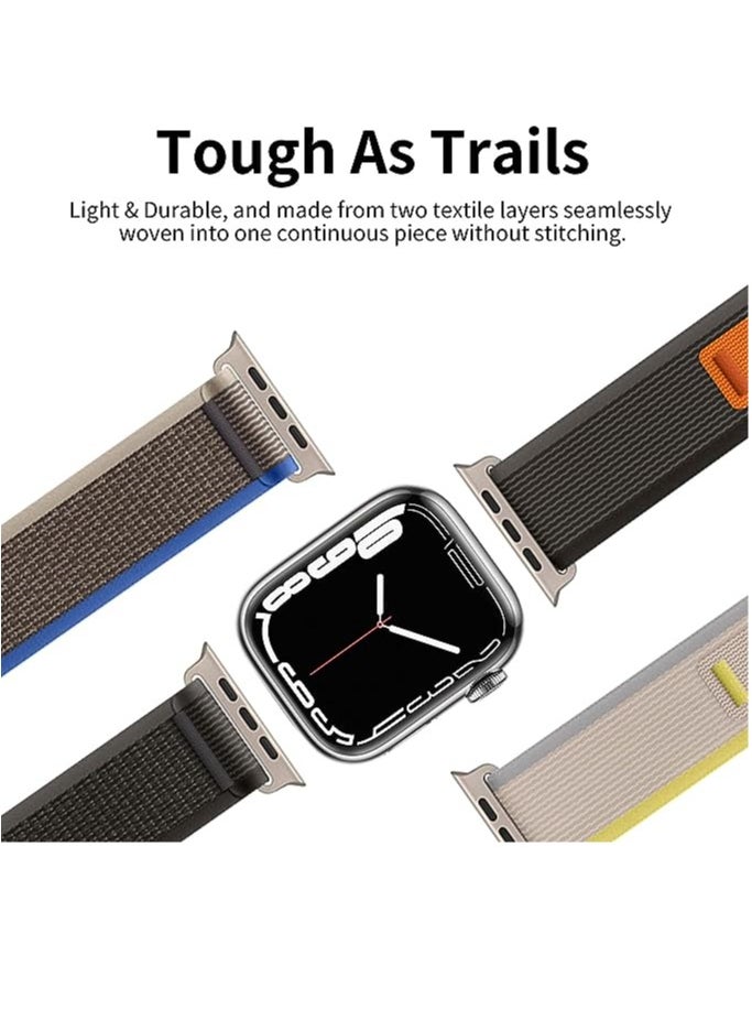 ESCASE - 3Pack for Apple Watch Trail Band 49mm 46mm 45mm 44mm 42mm Nylon Woven Sport Strap for iWatch Series Ultra/Ultra2/Series10/9/8/7/SE/6/5/4/3/2/1 Multicolor - Image 1