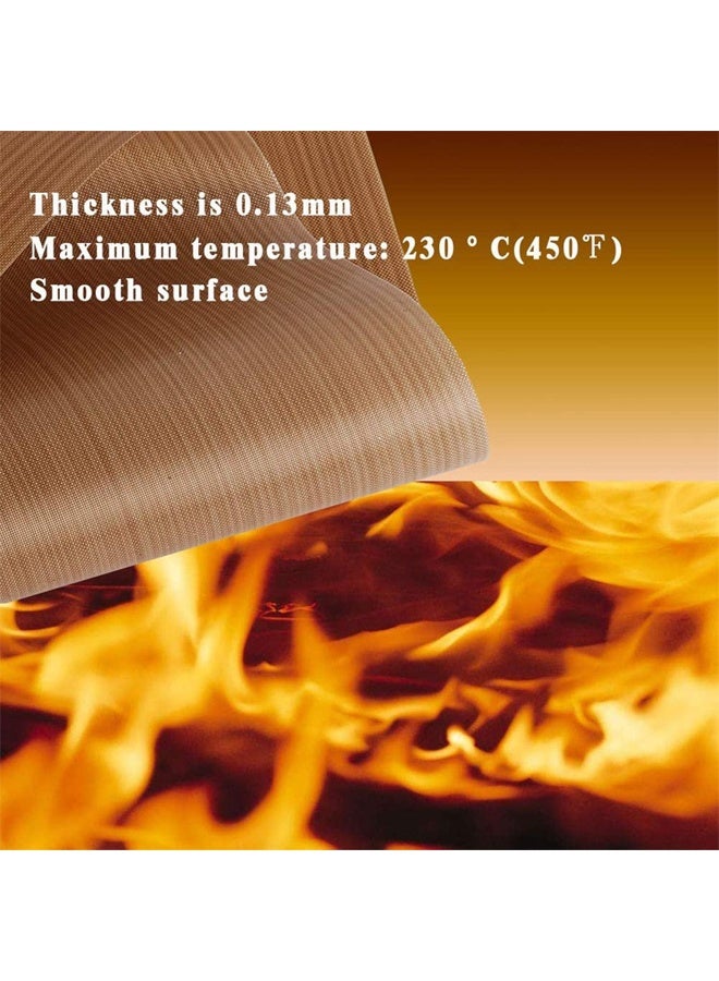 DUNISO 3 قطع حصيرة شواء الفرن ورقة تفلون، نقل ضغط الحرارة، ورق غير لاصق قابل لإعادة الاستخدام حصيرة مقاومة للحرارة، حصيرة فرن عالية الحرارة من القماش الغذائي غير اللاصق، 33x40 سم - Image 2