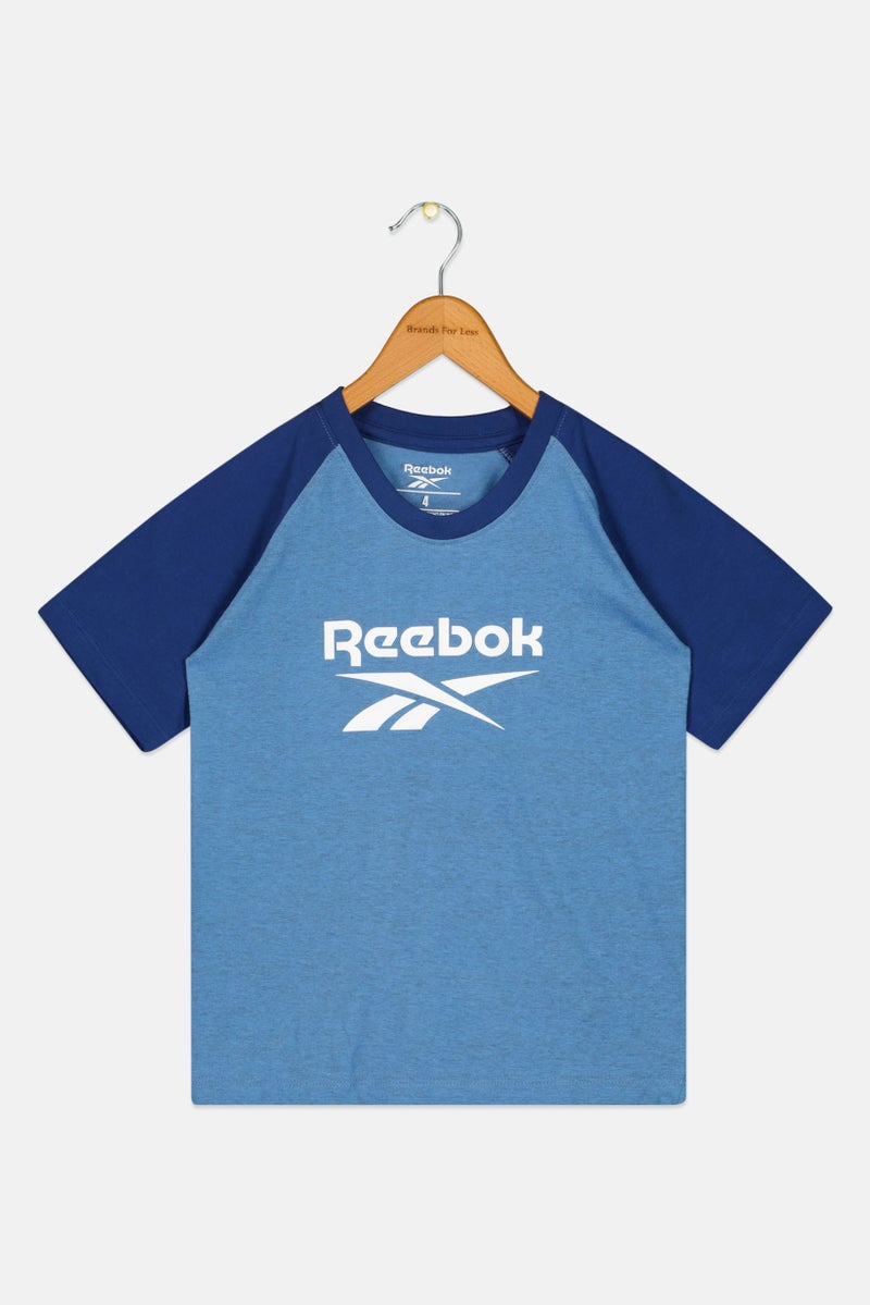Reebok Toddlers Boy Crew Neck Short Sleeve Outdoor T-Shirt, Blue - Image 1