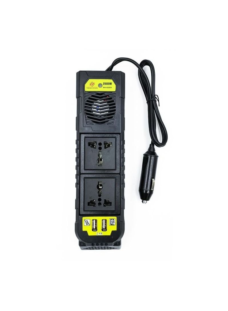 NEEHOON NH82604 Car 220V Power Inverter 200W 12V To 220V-240V Power Out 2 USB Port 50 60Hz Car Inverter - Image 2