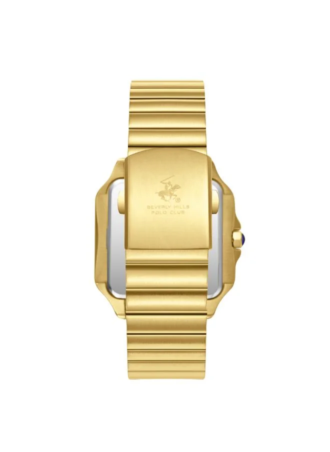 BEVERLY HILLS POLO CLUB BEVERLY HILLS POLO CLUB BP3729X.130 Men's Analog Display Watch & Metal Strap Gold