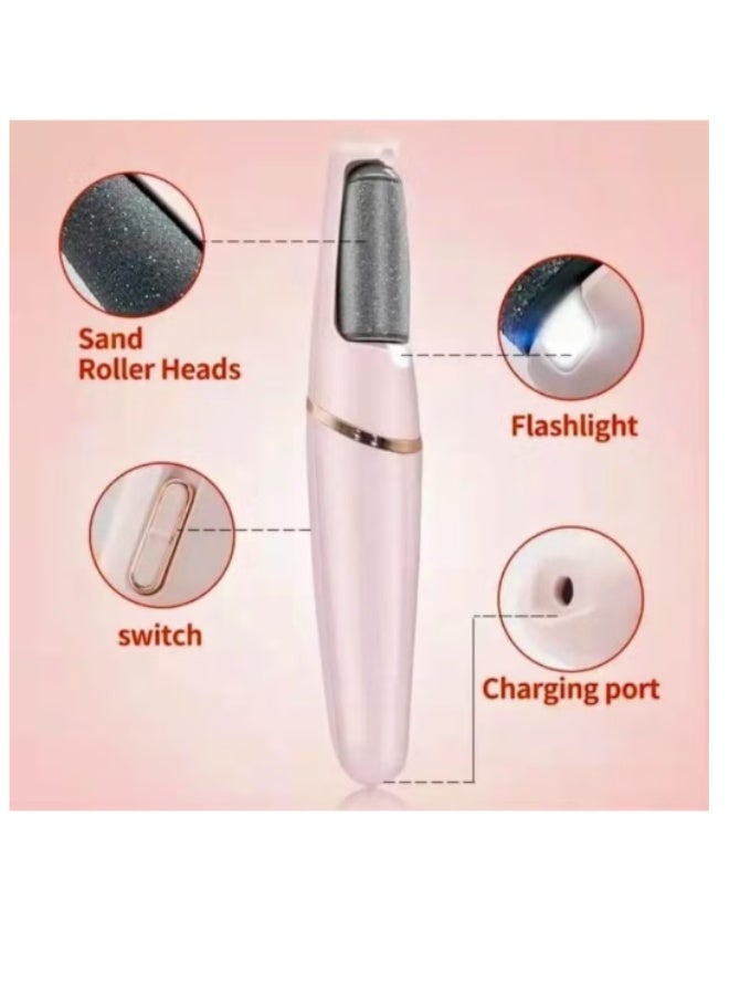Electric Dead Skin Remover Machine Foot File Callus Pedicure Machine Double Heads Pedicure Tool Rechargeable Foot File for Women Pedicure Machine to Remove Calluses and Dead Skin - Image 3