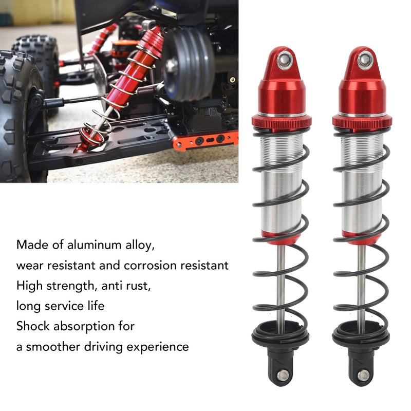 Red 190mm RC Car Shock Absorbers With High Elastic Springs For Quick Height Adjustment - Image 4